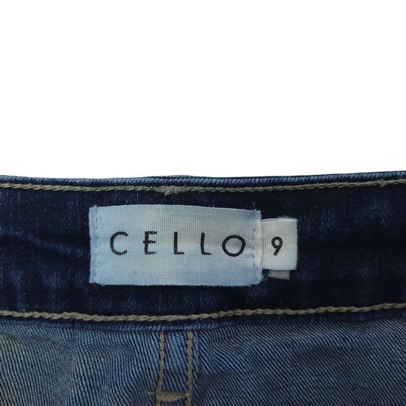 Cello Ankle Jeans Denim Women’s Size 9 Distressed Holes Fringe Hem Dark Wash - Picture 8 of 10